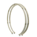 The contemporary Flower Circle is constructed using two pressure-treated timber rounded beams closely connected with stainless steel rods to create a sculptural archway. This versatile product can be used singularly or with multiples to create a unique pathway.