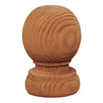 The Ball Finial Post Cap is a decorative way of finishing off fence panel posts. The design features a turned piece of timber that is pressure treated brown for protection against wood rot.