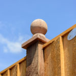 The Ball Finial Post Cap is a decorative way of finishing off fence panel posts. The design features a turned piece of timber that is pressure treated brown for protection against wood rot.