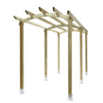 This Pergola offers a framework upon which to grow your climbing plants. This modern structure adds height and depth, transforming a garden space. The Pergola components are pressure-treated to protect the structure from rot.