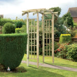 The Bow Top Garden Arch comes with decorative square trellis sides enhancing any garden space. The structure is ideal for creating an impressionable pathway, or as a decorative garden feature. The timber is pressure treated for enhanced protection.