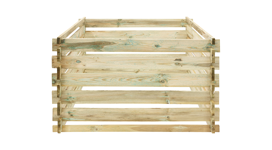 This generously sized wooden Garden Composter essential for every garden, providing insulations, allowing the compost to breathe. This easy to assemble flat pack kit is made from pressure treated timber ensuring longevity in use.