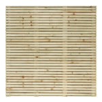 A heavyweight fence panel that combines a contemporary design with strength; making this the perfect fence for the modern garden. This substantial pressure_treated green panel is double sided and uses horizontal boards offering maximum privacy