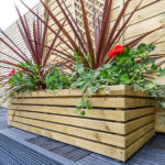 A substantial rectangular planter, perfect as a showpiece on a patio or decking area. Designed to match the Grange Contemporary garden range, the slats are planed and rounded for a premium feel. This planter comes with a liner, fully assembled and pressure treated as standard to provide protection from wood rot.