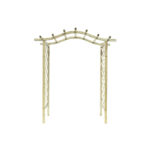 The Elite Portico Arch’s unique design with a curved roof and lattice style trellis side panels offers a stylish solution for any garden space. The space for hanging baskets will enhance a path, or it can be used as a standalone feature. The pressure treated finish provides ultimate durability.