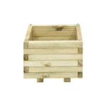 A substantial medium sized Square Planter ideal for creating a modern planting display. The planed and pressure treated timber enhances this robust planter’s lifetime. The sturdy frame is supported by a metal locating pin in each corner, ensuring long-term durability.