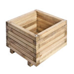 A heavy duty large Square Planter which is ideal for planting displays in your garden. The timber is pressure treated ensuring longevity in use, as well as being planed, giving it a superior finish. The sturdy frame is supported by a metal locating pin in each corner, ensuring long-term durability.