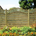 The Elite Meloir Fence Panel offers a decorative design to suit many styles of garden settings. The horizontal timber slats and wave top lattice are planed, rounded and grooved and fixed into a strong rebated frame. This panel is also pressure-treated