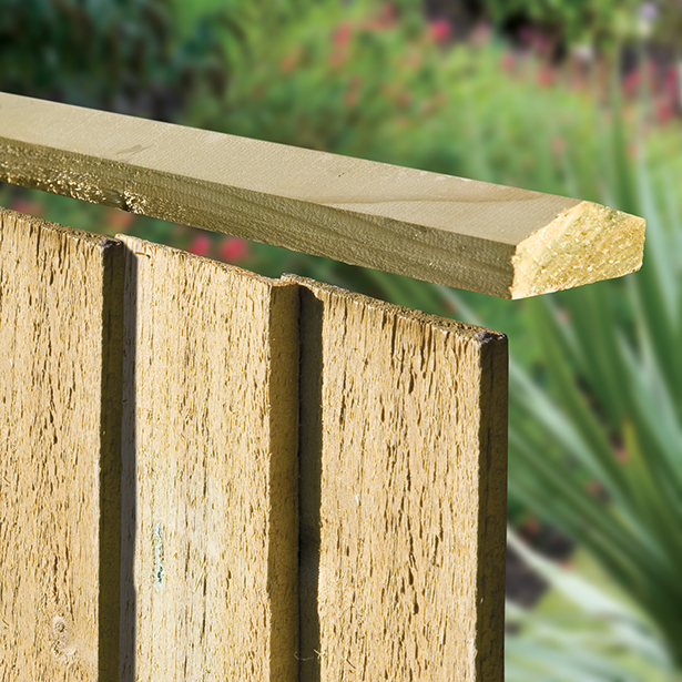 Provides a neat top to the featheredge panel system.