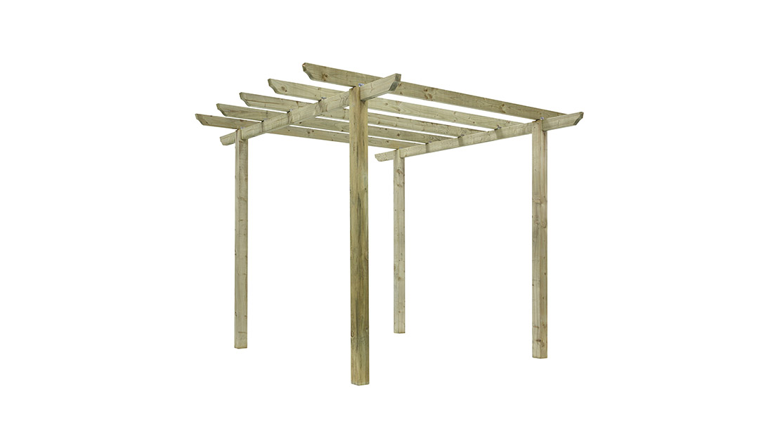 This standalone Traditional Pergola is ideal for use on a lawn or patio area. The posts and rafters are ideal for growing climbing plants and roses. The planed and pressure-treated timber provides a superior finish and longevity in use.