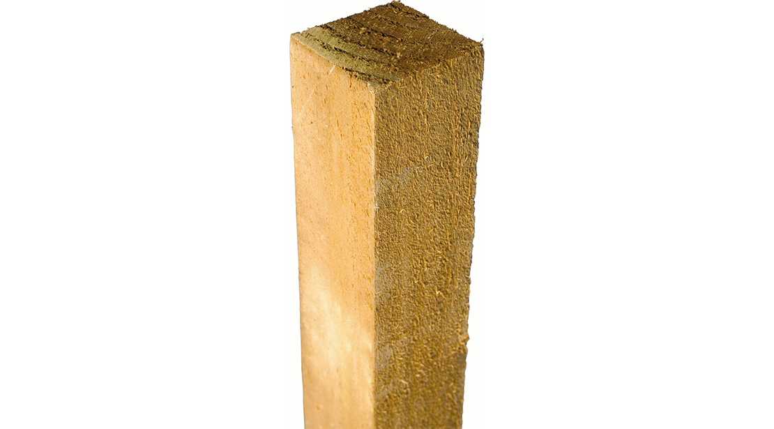 The standard Grange 75mm square post is pressure treated green for greater protection against wood rot a decay. This post is ideal for use with fence panels and gates.