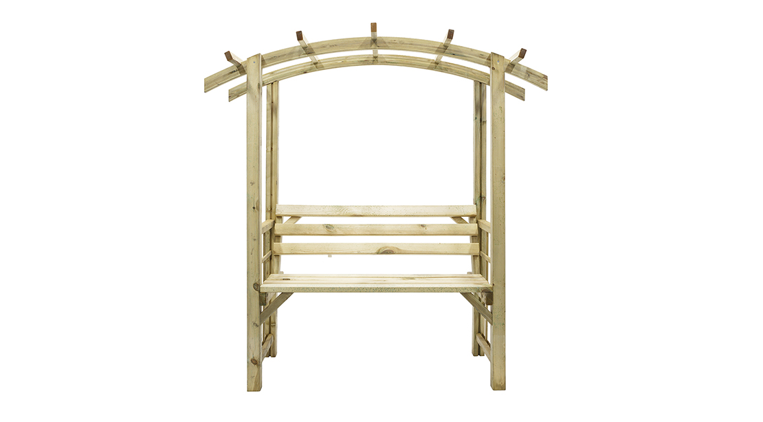 The Romana Arbour is a simplistic structure that will add to the appearance and character of your garden. The comfortable bench is ideal for you to sit and relax, whilst the half trellised sides are perfect for supporting climbing plants. The pressure-treated timber ensures protection and longevity in use.