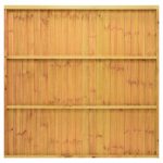 A heavy duty panel made with 100mm featheredge boards and capping rail fixed to a sturdy frame. The Standard Featheredge Panel is available in pressure-treated golden brown or pressure-treated green to protect the timber from wood rot.