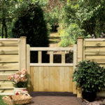 A gate with simple, clean lines crafted from planed timber. Pressure-treated for protection against wood rot and fungal decay with the option to hang from either side.