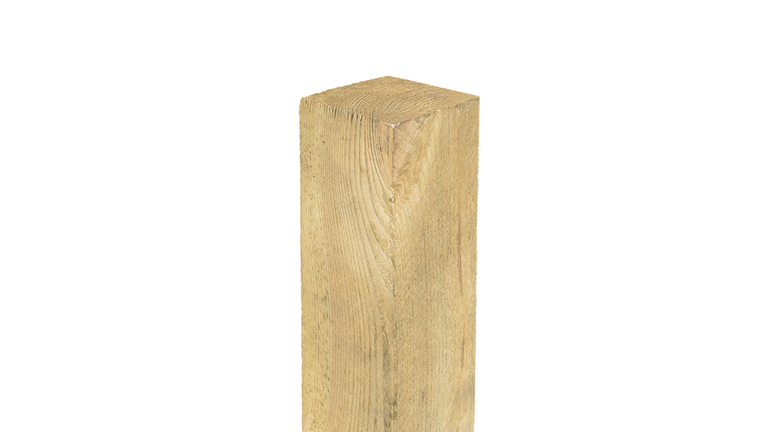 The standard Grange 75mm square post is pressure treated green for greater protection against wood rot a decay. This post is ideal for use with fence panels and gates.