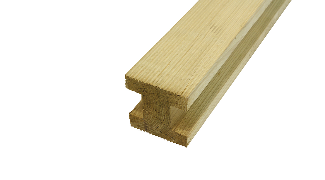 This Elite grooved fence panel H post from Grange Fencing is available in 2 different sizes & made from pressure-treated timber for long-lasting use. Gap for fence panel is 43mm, please check width of your fence post for fit before purchase.