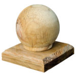 The Elite Ball Finial Post Cap is a decorative way of finishing off fence panel posts. The design features a turned piece of timber that is pressure treated green for protection against wood rot.