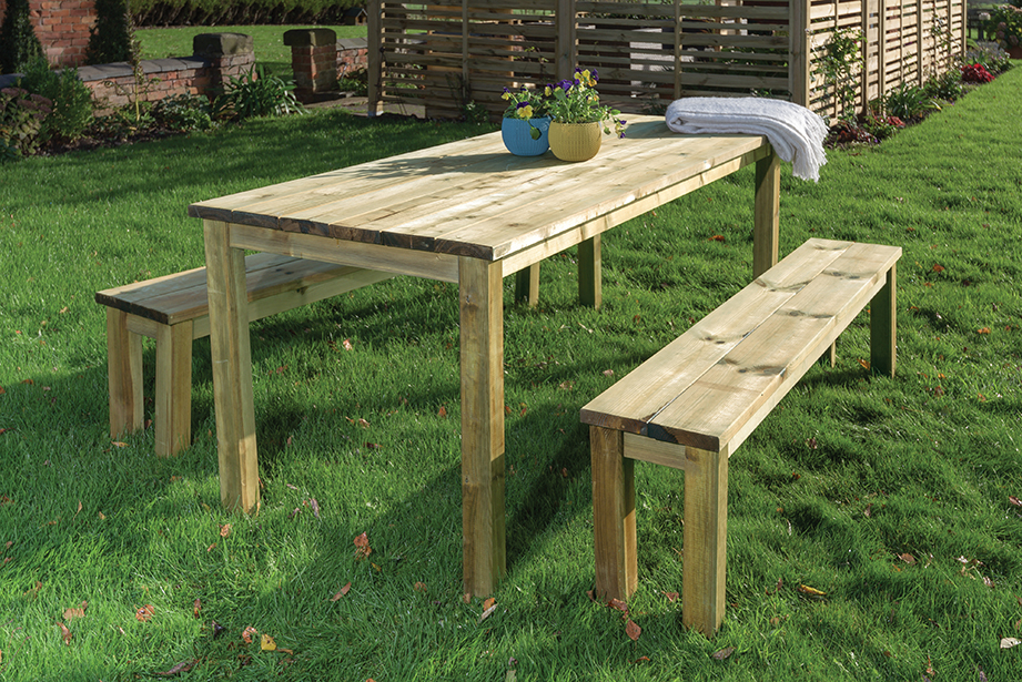 Garden Table And Bench Set Grange Fencing