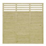 A heavyweight fence panel that combines the functionality and look of the Contemporary Vogue Panel with the added feature of a horizontal style trellis top to create a modern twist on an already popular panel.